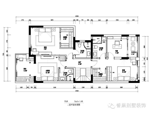 別墅設(shè)計二層平面布置圖